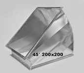 Отвод 45° 200 x 200 мм